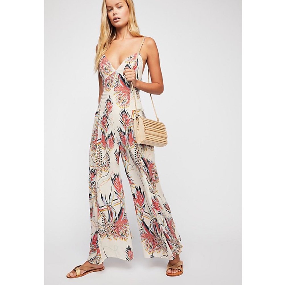 NWT Free People Alissa Printed Jumpsuit